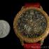 Vintage Men's Wristwatch Gold Skeleton Mens Watch with Restored Rolex Movement