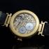 Gold Skeleton Noble Design Men's Wrist Watch with Vintage Movement by Longines