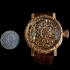 Vintage Men's Wristwatch HEBDOMAS Movement Gold Skeleton Mens Wrist Watch Spiral Breguet 8 Days