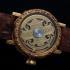 Vintage Men's Wristwatch HEBDOMAS Movement Gold Skeleton Mens Wrist Watch Spiral Breguet 8 Days