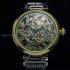 Vintage Men's Wrist Watch Gold Skeleton Wandolec Mens Wristwatch Swiss Movement