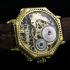 Vintage Men's Wrist Watch Gold Skeleton Stones Mens Wristwatch A.Lange & Sohne Uhren Movement Germany 1879