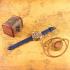 Vintage Men's Wristwatch Skeleton Stones & Enamel Mens Wrist Watch Gurzelen from Omega Swiss Movement