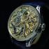 Vintage Men's Wristwatch Skeleton Stones & Enamel Mens Wrist Watch Gurzelen from Omega Swiss Movement