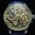 Vintage Men's Wristwatch Skeleton Stones & Enamel Mens Wrist Watch Gurzelen from Omega Swiss Movement