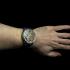 Vintage Men's Wristwatch Skeleton Stones & Enamel Mens Wrist Watch Gurzelen from Omega Swiss Movement