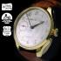 Vintage Mens Wristwatch Gold Mens Watch with Rare Swiss Movement 1890, Guilloche Dial