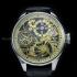 Vintage Men's Wrist Watch Skeleton with Stones Mens Wristwatch Regulateur Borel Movement 1910