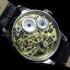 Vintage Men's Wrist Watch Skeleton with Stones Mens Wristwatch Regulateur Borel Movement 1910