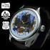 Vintage Men's Wristwatch Handmade Painted in Ukrainian Patriotic Style, Original wiss Movement 1920's