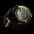 Vintage Mens Wristwatch Gold Skeleton Men's Wrist Watch Le Coultre Movement 1930's Grape with Stones