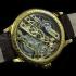 Vintage Mens Wristwatch Gold Skeleton Men's Wrist Watch Le Coultre Movement 1930's Grape with Stones