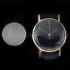 Vintage Yves Benoit Swiss Wristwatch 21 Jewels Incabloc Men's Black Dial Gold Plated Mechanical Serviced