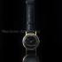 Vintage Yves Benoit Swiss Wristwatch 21 Jewels Incabloc Men's Black Dial Gold Plated Mechanical Serviced