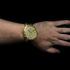 Vintage Men's Wrist Watch with Original 1895 Patek Philippe Movement & New Ivory Dial and Quality Floral Engraved Case