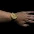 Vintage Mens Wristwatch Gold Mechanical Men's Wrist Watch Relda Swiss Movement 1930's Red Stones