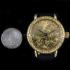 Vintage Mens Wristwatch Gold Mechanical Men's Wrist Watch Relda Swiss Movement 1930's Red Stones